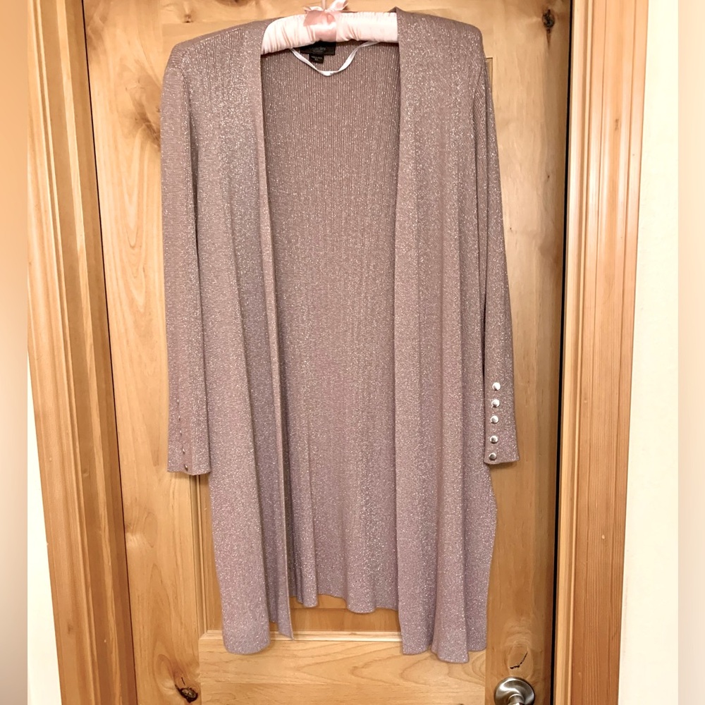 Belldini Soft Champagne Pink Cardigan Sweater Size 2X NWOT